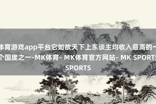 体育游戏app平台它如故天下上东谈主均收入最高的一个国度之一-MK体育- MK体育官方网站- MK SPORTS