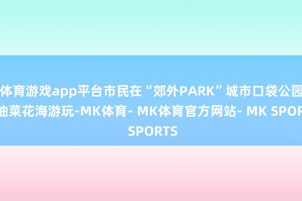 体育游戏app平台市民在“郊外PARK”城市口袋公园的油菜花海游玩-MK体育- MK体育官方网站- MK SPORTS
